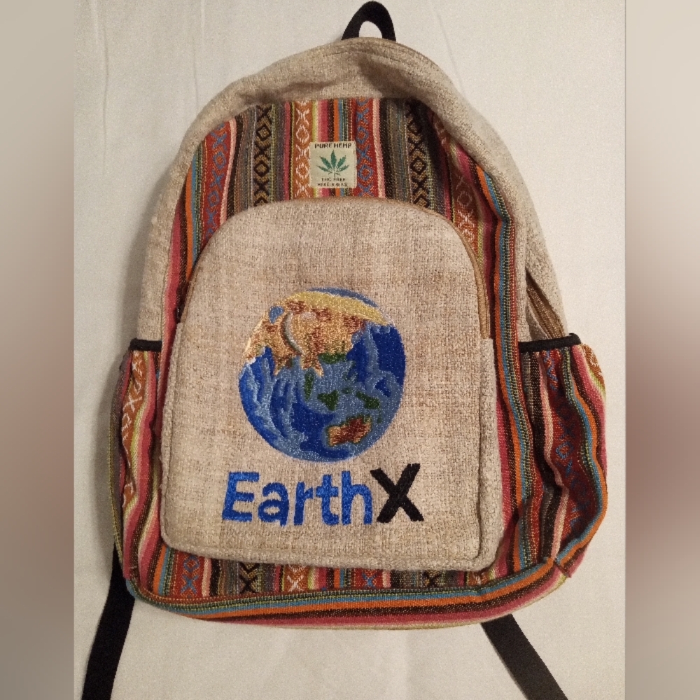 Pure Hemp Backpack, carry bag. Large 14"x18".